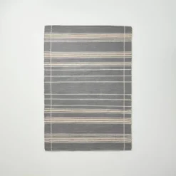 Wool Blend Variegated Stripe Area Rug Dark Gray - Hearth & Hand™ With Magnolia -Hearth & Hand With Magnolia GUEST dfeaf7b3 fe91 42d0 a761 a75fb13a64e0