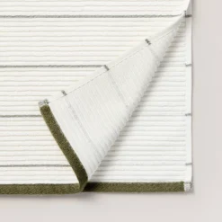 Ribbed Terry Bath Towels Cream/Green - Hearth & Hand™ With Magnolia -Hearth & Hand With Magnolia GUEST e1bf90f2 70c8 4d78 8b6d 2276c8917f22