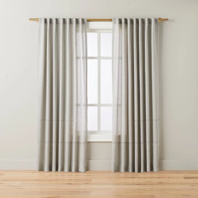 Lace Insert Sheer Curtain Panel - Hearth & Hand™ With Magnolia 3 Lace Insert Sheer Curtain Panel - Hearth & Hand™ With Magnolia - Image 3