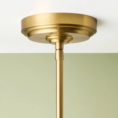 Brass With Rattan Shade Pendant Light - Hearth & Hand™ With Magnolia 3 Brass With Rattan Shade Pendant Light - Hearth & Hand™ With Magnolia - Image 3