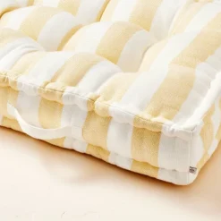 Bold Stripe Indoor/Outdoor French Floor Cushion Gold/Cream - Hearth & Hand™ With Magnolia 5 Bold Stripe Indoor/Outdoor French Floor Cushion Gold/Cream - Hearth & Hand™ With Magnolia -Hearth & Hand With Magnolia GUEST ea808b39 8085 407e 9032 7540289c1f55