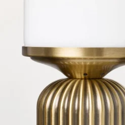 Brass Fluted And Frosted Glass Accent Table Lamp Brass/White - Hearth & Hand™ With Magnolia -Hearth & Hand With Magnolia GUEST eb798899 c1c7 497a b2a0 db2964ab0abc
