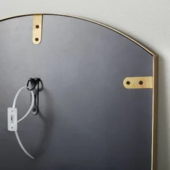 Arched 19"x64" Rectangular Metal Leaning Floor Mirror Brass - Hearth & Hand™ With Magnolia -Hearth & Hand With Magnolia GUEST f28ffd4f e41e 45ca b5e1 063a548aca22