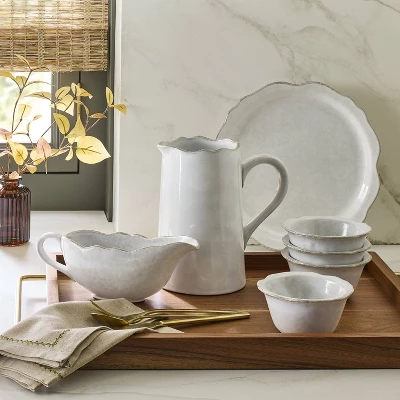 Carved Edge Gravy Boat Cream - Hearth & Hand™ With Magnolia 1 Carved Edge Gravy Boat Cream - Hearth & Hand™ With Magnolia