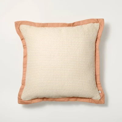 18"x18" Textured Woven Flange Detail Indoor/Outdoor Square Throw Pillow - Hearth & Hand™ With Magnolia 4 18"x18" Textured Woven Flange Detail Indoor/Outdoor Square Throw Pillow - Hearth & Hand™ With Magnolia - Image 4
