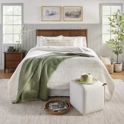 3pc Heather Stripe Comforter Bedding Set Twilight Taupe - Hearth & Hand™ With Magnolia 5 3pc Heather Stripe Comforter Bedding Set Twilight Taupe - Hearth & Hand™ With Magnolia - Image 5