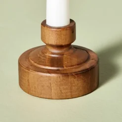 7"x3" Flameless Christmas Window Candle With Wood Base - Hearth & Hand™ With Magnolia -Hearth & Hand With Magnolia GUEST ffd6975e 2146 4e21 8ea0 9c4d357bd4f0